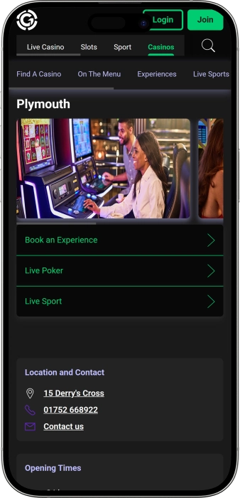 Grosvenor Casino Plymouth App